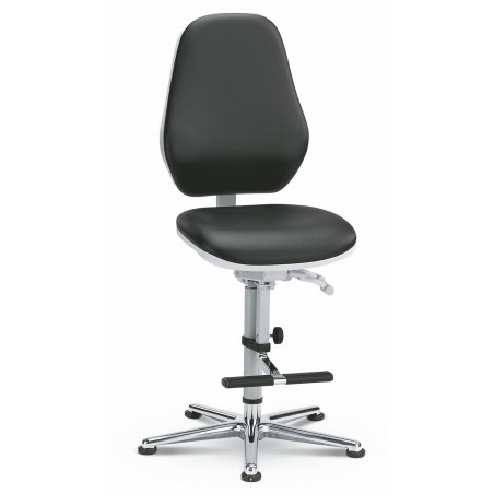 Cleanroom Basic Chair with glides and footrest