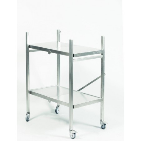 Stainless steel trolley foldable