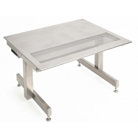 Mesa de trabajo ergonómica para sala blanca (regulable en altura)