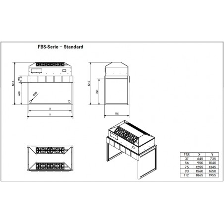 Caja de flujo laminar Estándar FBS